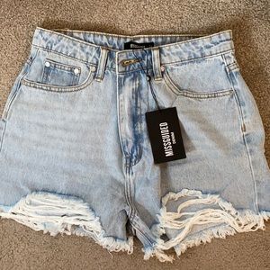 Missguided denim shorts